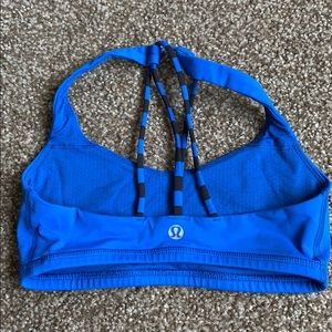 Lululemon Size 2 Black and Blue Sports Bra